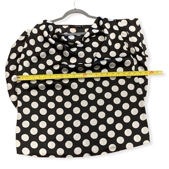 EDIT by Jeanne Beker Polka Dot Draped Front Blouse - Picture 5 of 6